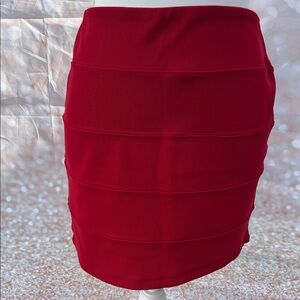 Elegant Red Women's Skirt